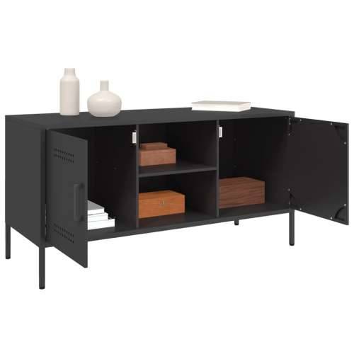 TV ormarić crni 100,5 x 39 x 50,5 cm čelični - Crna 1 Cijena