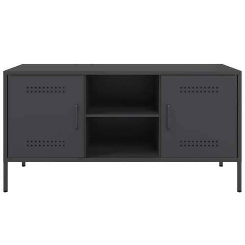 TV ormarić crni 100,5 x 39 x 50,5 cm čelični - Crna 1 Cijena