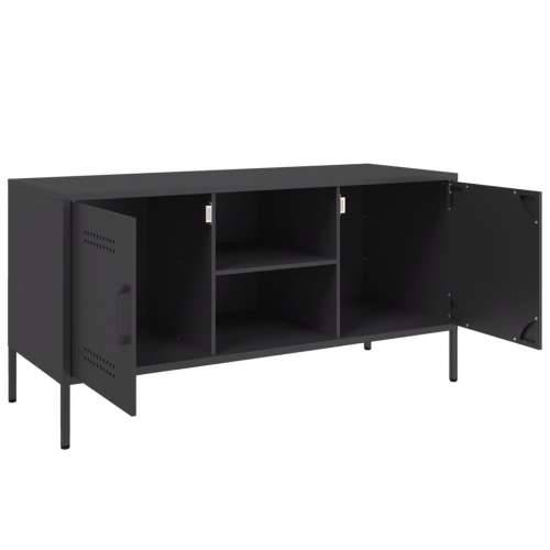 TV ormarić crni 100,5 x 39 x 50,5 cm čelični - Crna 1 Cijena