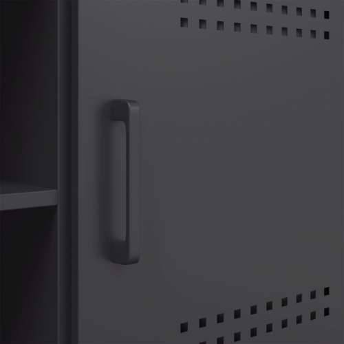 TV ormarić crni 100,5 x 39 x 50,5 cm čelični - Crna 1 Cijena