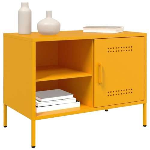 TV ormarić žute boje senfa 68 x 39 x 50,5 cm čelični - Žuta 1 Cijena