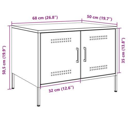 Stolić za kavu bijeli 68 x 50 x 50,5 cm čelik - Bijela 1 Cijena
