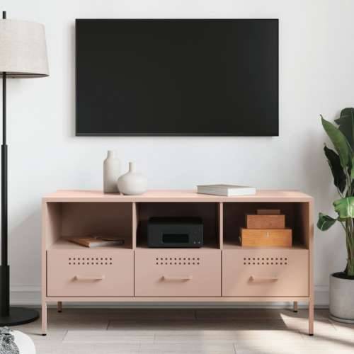 TV ormarić ružičasti 100,5 x 39 x 50,5 cm čelični - Ružičasta 1 Cijena