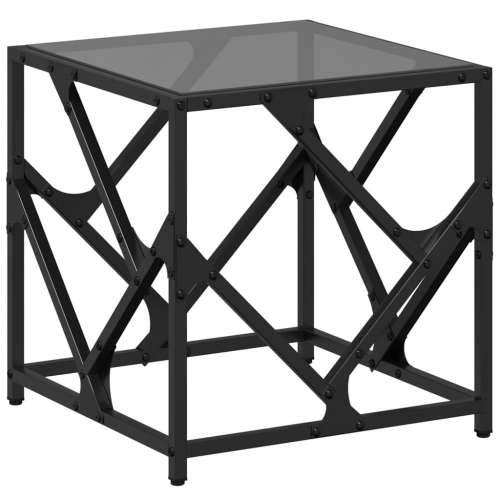 Stolić za kavu s crnom staklenom površinom 40x40x41 cm čelik - crno staklo 40 x 40 x 41 cm 1 Cijena