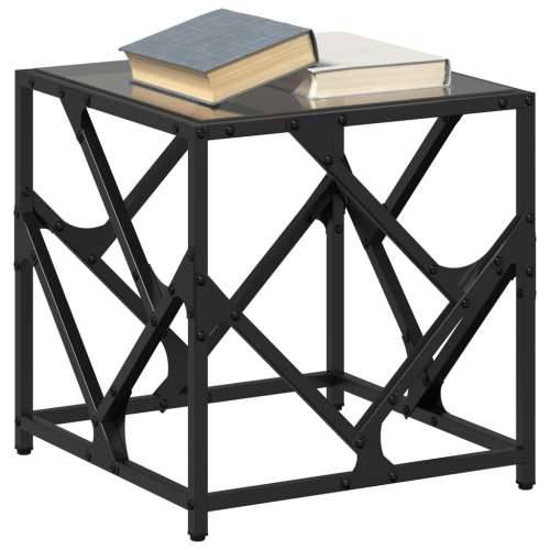 Stolić za kavu s crnom staklenom površinom 40x40x41 cm čelik - crno staklo 40 x 40 x 41 cm 1 Cijena
