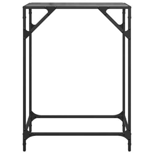 Konzolni stol s crnom staklenom površinom 60x35x81 cm čelični - Crna 60 x 35 x 81 cm 1 Cijena