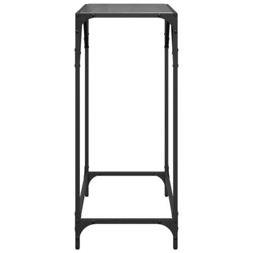 Konzolni stol s crnom staklenom površinom 60x35x81 cm čelični - Crna 60 x 35 x 81 cm 1 Cijena