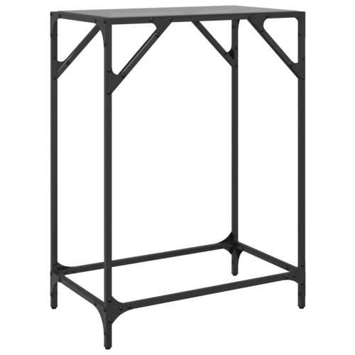 Konzolni stol s crnom staklenom površinom 60x35x81 cm čelični - Crna 60 x 35 x 81 cm 1 Cijena