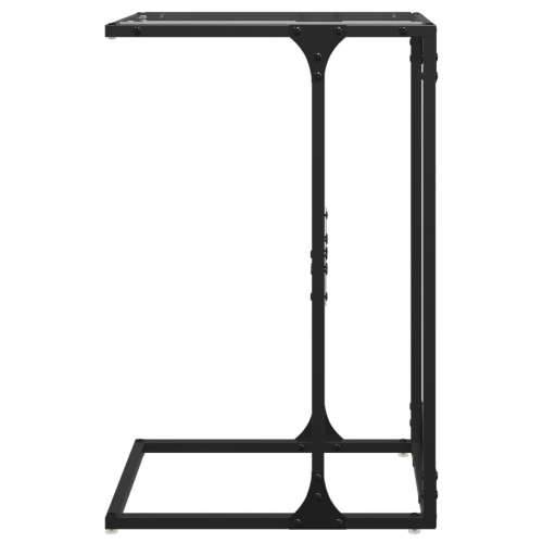 Bočni stolić s prozirnim staklom 40 x 30 x 61,5 cm čelični - Transparentan 1 Cijena