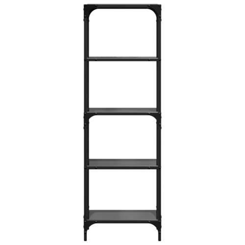 Stalak za pohranu sa staklenim vrhom crni 40x30x123 cm čelični - Crna 40 x 30 x 123 cm 1 Cijena