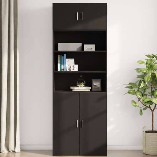 Zidni ormarić crni 80x42,5x40 cm od konstruiranog drva - Crna 1 Cijena