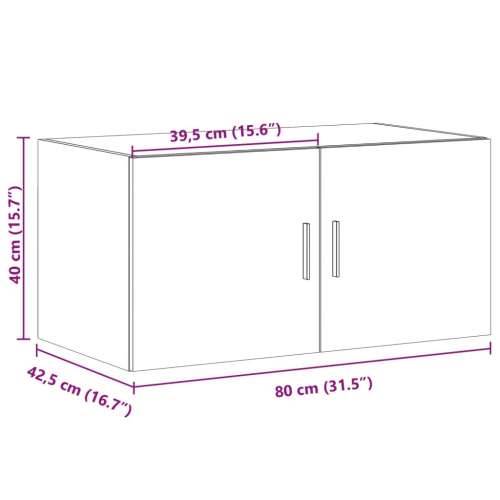 Zidni ormarić crni 80x42,5x40 cm od konstruiranog drva - Crna 1 Cijena