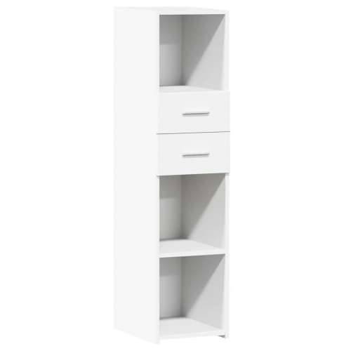 Visoka komoda bijela 30 x 42,5 x 124 cm od konstruiranog drva - Bijela 1 Cijena