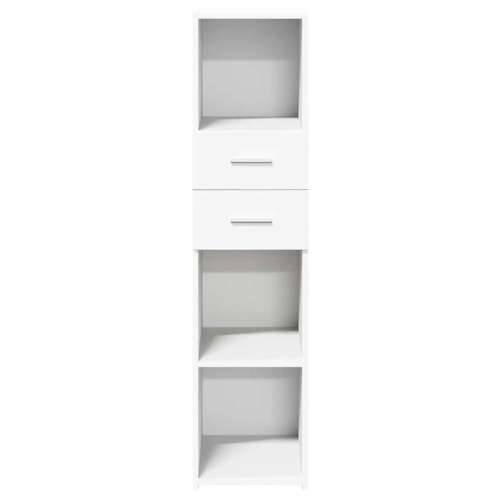 Visoka komoda bijela 30 x 42,5 x 124 cm od konstruiranog drva - Bijela 1 Cijena