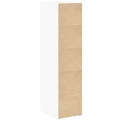 Visoka komoda bijela 30 x 42,5 x 124 cm od konstruiranog drva - Bijela 1 Cijena