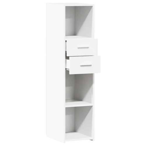 Visoka komoda bijela 30 x 42,5 x 124 cm od konstruiranog drva - Bijela 1 Cijena