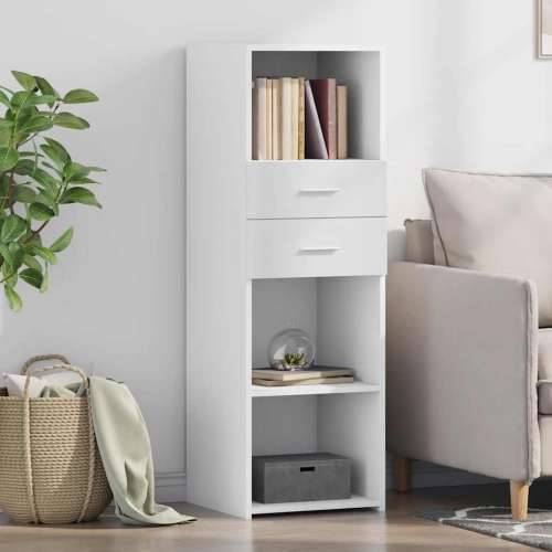 Visoka komoda bijela 40 x 42,5 x 124 cm od konstruiranog drva - Bijela 1 Cijena