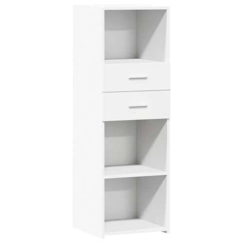 Visoka komoda bijela 40 x 42,5 x 124 cm od konstruiranog drva - Bijela 1 Cijena