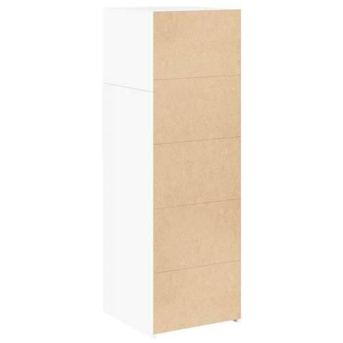 Visoka komoda bijela 40 x 42,5 x 124 cm od konstruiranog drva - Bijela 1 Cijena