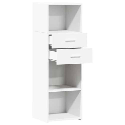 Visoka komoda bijela 40 x 42,5 x 124 cm od konstruiranog drva - Bijela 1 Cijena