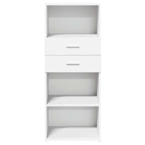 Visoka komoda bijela 50 x 42,5 x 124 cm od konstruiranog drva - Bijela 1 Cijena