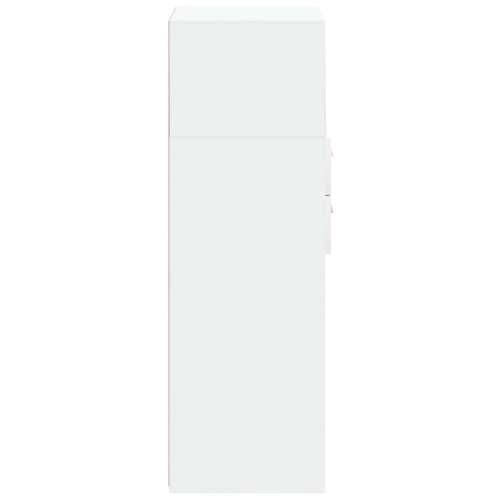 Visoka komoda bijela 50 x 42,5 x 124 cm od konstruiranog drva - Bijela 1 Cijena