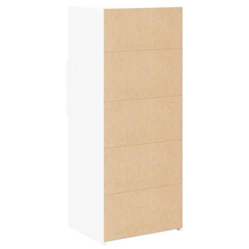 Visoka komoda bijela 50 x 42,5 x 124 cm od konstruiranog drva - Bijela 1 Cijena