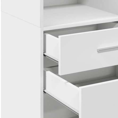 Visoka komoda bijela 50 x 42,5 x 124 cm od konstruiranog drva - Bijela 1 Cijena