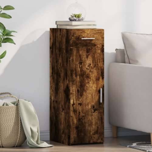 Komoda boja dimljenog hrasta 30x42,5x93 cm konstruirano drvo - Dimljeni hrast 1 Cijena