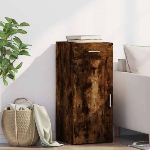 Komoda boja dimljenog hrasta 40x42,5x93 cm konstruirano drvo - Dimljeni hrast 1 Cijena