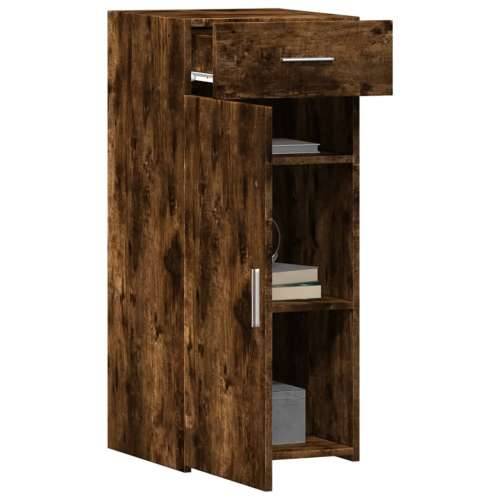 Komoda boja dimljenog hrasta 40x42,5x93 cm konstruirano drvo - Dimljeni hrast 1 Cijena