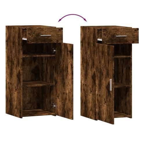 Komoda boja dimljenog hrasta 40x42,5x93 cm konstruirano drvo - Dimljeni hrast 1 Cijena
