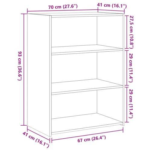 Komoda crna 70x41x93 cm od konstruiranog drva - Crna 1 Cijena