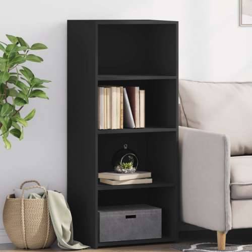 Visoka komoda crna 50 x 41 x 124 cm od konstruiranog drva - Crna 1 Cijena