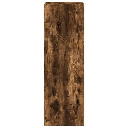 Visoka komoda boja hrasta 50 x 41 x 124 cm konstruirano drvo - Dimljeni hrast 1 Cijena