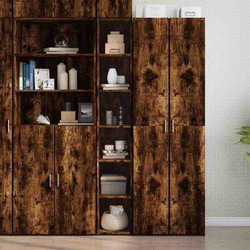 Visoka komoda boje hrasta 30x41x185 cm od konstruiranog drva - Dimljeni hrast 1 Cijena