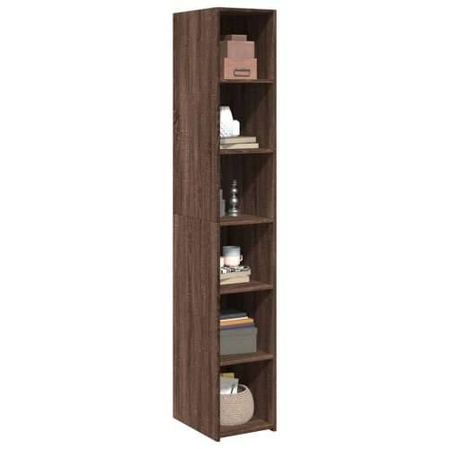 Visoka komoda boje hrasta 30x41x185 cm od konstruiranog drva - Smeđi hrast 1 Cijena