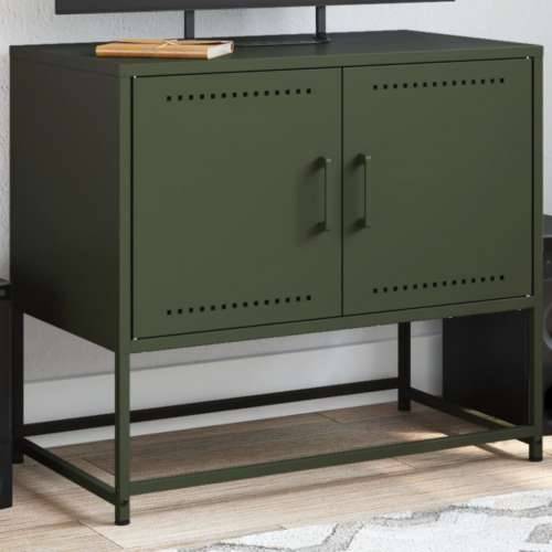 TV ormarić maslinasti 68,5 x 39 x 60,5 cm čelični - Zelena 1 Cijena