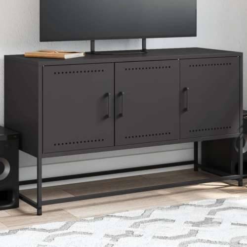 TV ormarić crni 100,5x39x60,5 cm čelični - Crna 1 Cijena
