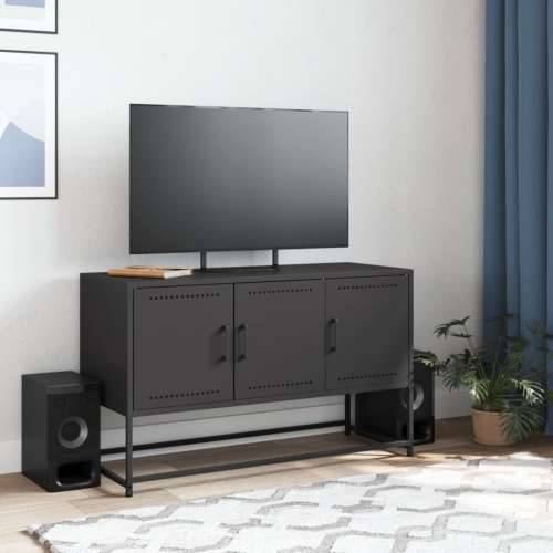 TV ormarić crni 100,5x39x60,5 cm čelični - Crna 1 Cijena