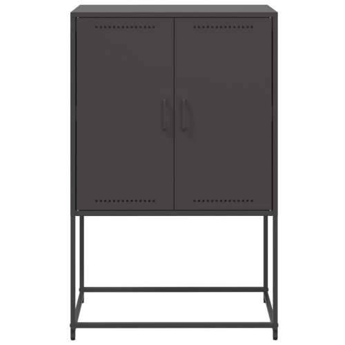 Visoka komoda crna 68,5 x 38,5 x 107 cm čelična Crna 1 Cijena