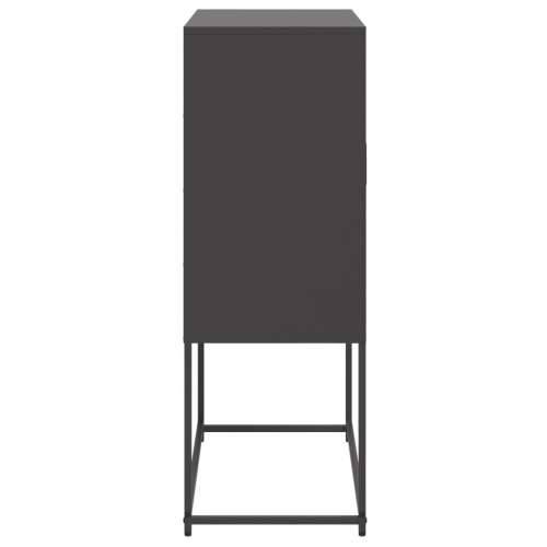 Visoka komoda crna 68,5 x 38,5 x 107 cm čelična Crna 1 Cijena