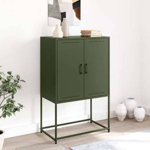 Visoka komoda maslinastozeleni 68,5x38,5x107 cm čelična Zelena 1 Cijena
