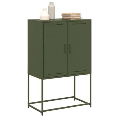 Visoka komoda maslinastozeleni 68,5x38,5x107 cm čelična Zelena 1 Cijena