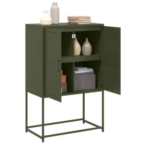 Visoka komoda maslinastozeleni 68,5x38,5x107 cm čelična Zelena 1 Cijena