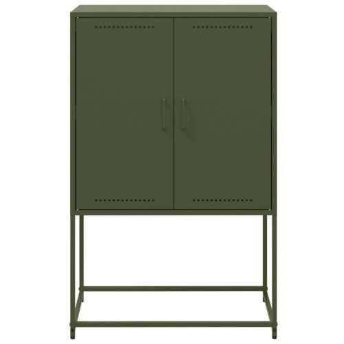 Visoka komoda maslinastozeleni 68,5x38,5x107 cm čelična Zelena 1 Cijena