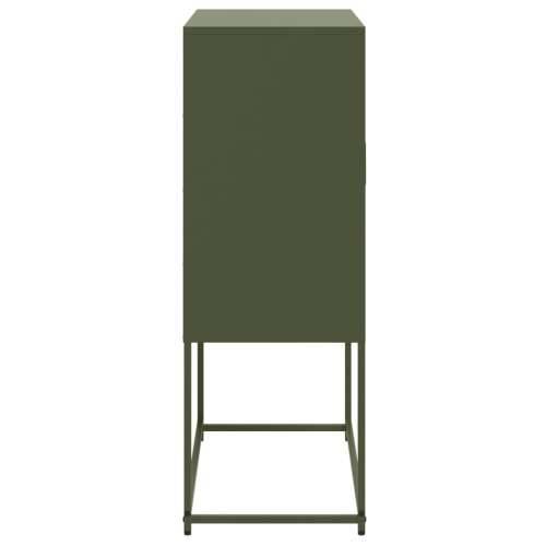 Visoka komoda maslinastozeleni 68,5x38,5x107 cm čelična Zelena 1 Cijena