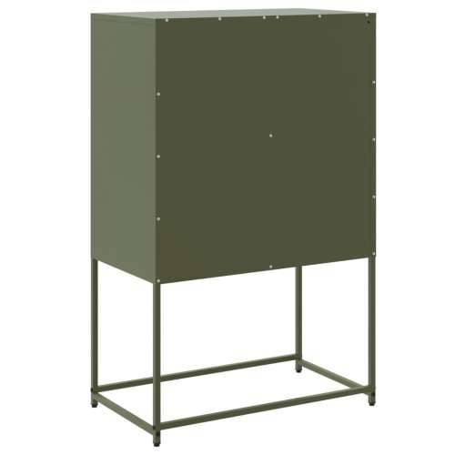 Visoka komoda maslinastozeleni 68,5x38,5x107 cm čelična Zelena 1 Cijena
