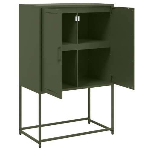 Visoka komoda maslinastozeleni 68,5x38,5x107 cm čelična Zelena 1 Cijena
