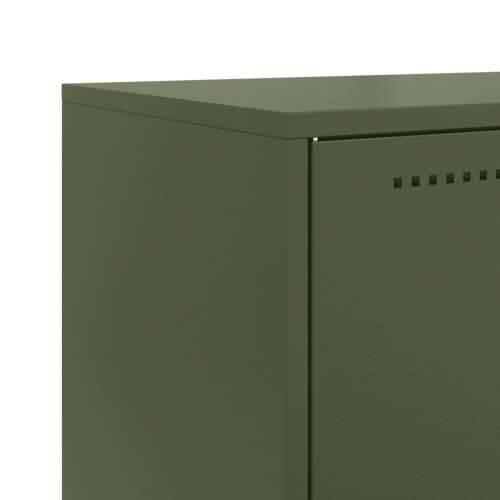 Visoka komoda maslinastozeleni 68,5x38,5x107 cm čelična Zelena 1 Cijena